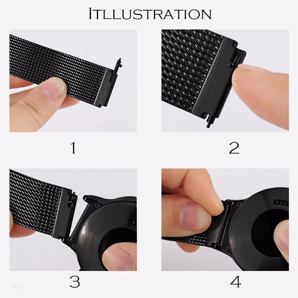 Rustfrit stål Milanese magnetisk rem til Garmin venu 2/venu SQ/venu 2S Venu2S Silver