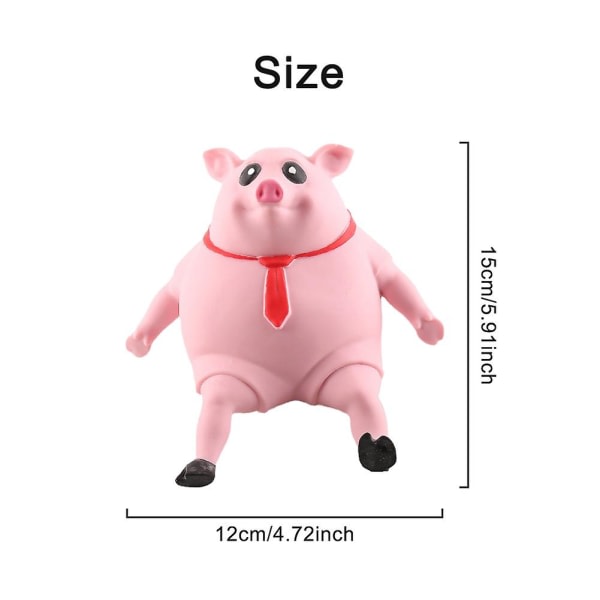 Pig Squeeze Toy Anti-Stress Baby Sensory Bad Stressbollar Rosa Rolig Relief
