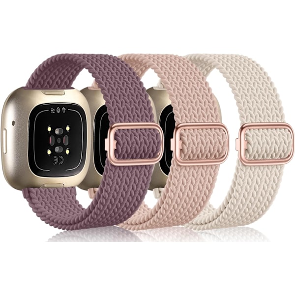 Epovan joustava punottu nailonurheiluranneke Fitbit Versa -yhteensopiville rannekkeille (Sense/Sense 2)
