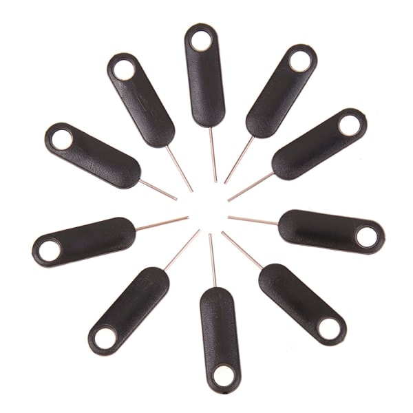 30 stk SIM-kortfjerner utkasterstift nøkkelverktøy svart 30 stk black 30pcs