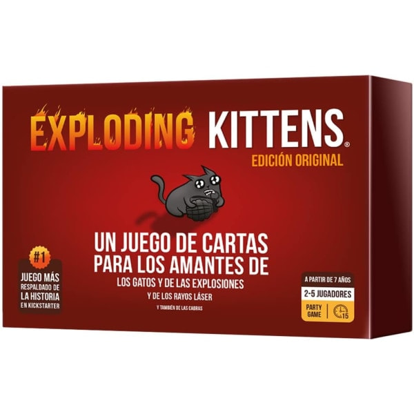 Exploding Kittens - Kortspill på spansk, 7+ år - EKIEK01ES