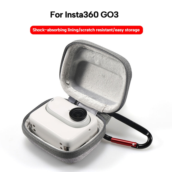 Kompakt EVA-hårt case för GO3-kamerahållare Slitstarkt och vattentätt ska resepåsa med bekväm dragkedja