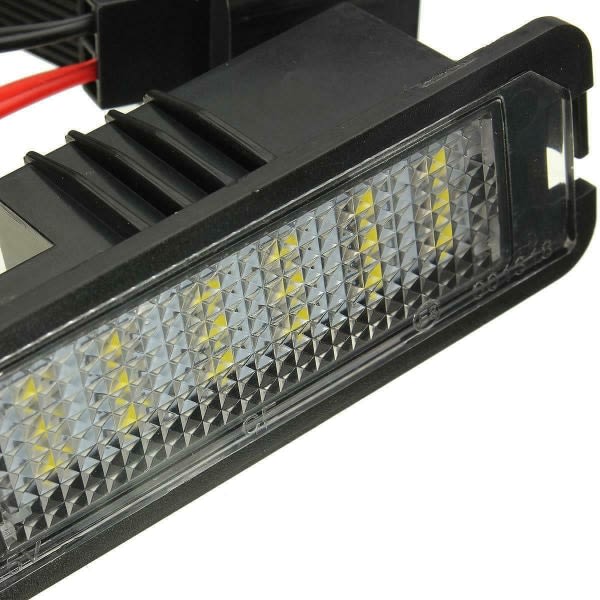 2x LED-nummerplåtsljus för VW GOLF MK4 MK5 MK6 PASSAT EOS Err