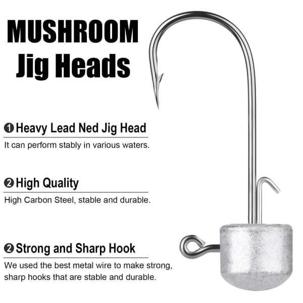 20 kpl Ned Rig Jig Heads Kit Kalastusvieheet
