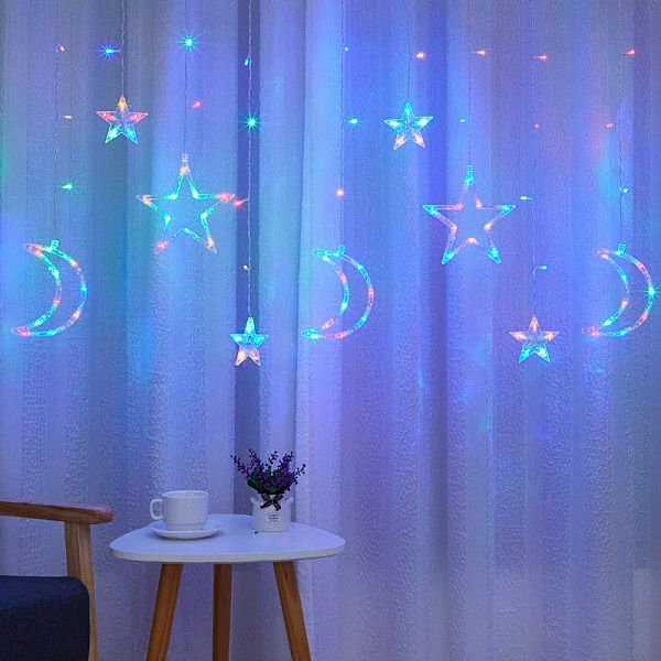 Kaukosäädin tähti-kuu jäätelöbaari lamppu LED koriste väri lamppu colour Plug in