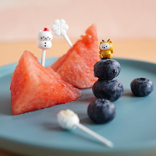 Mini Kids Animal Fruit Picks Forks Lunchbox Tillbehör Dekor T E