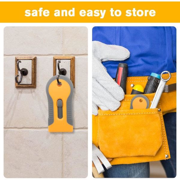 Rakbladsskrapa, skrapa av glashäll med 20 st Grey&orange(metallblad) Grey&orange(metal Blade)
