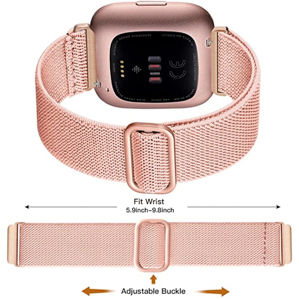 Fitbit Versa 2 Nylonrem - Justerbar sportsrem til mænd og kvinder