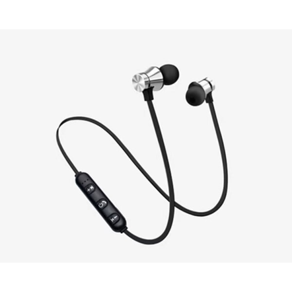 XT11 In-Ear Bluetooth Sports Magnetisk Headset med stereomusikhörlurar sølv silver