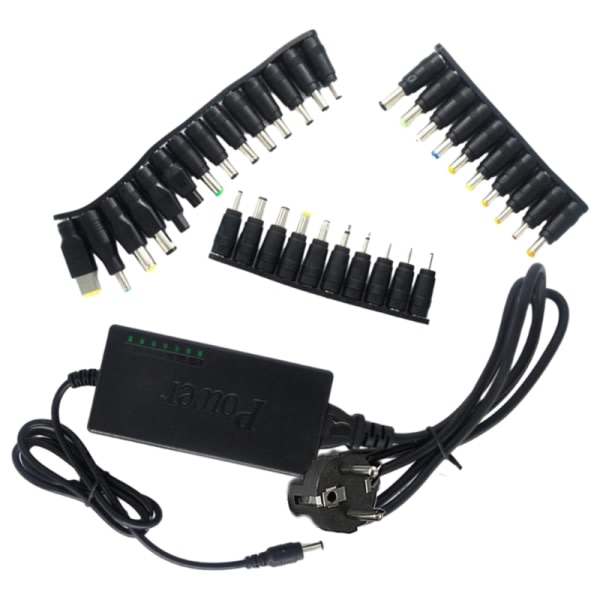 Justerbar strømforsyning 96W 12V-24V Laptop-lader Regulert strøm med 34PCS Universal strøm null - EU