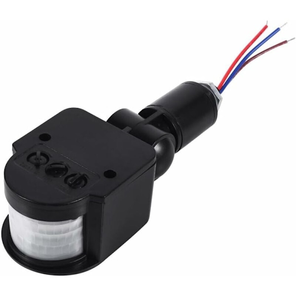 Rörelsesensor vägglampa strömbrytare LED utomhus infraröd PIR 90250V 180 graders säkerhet