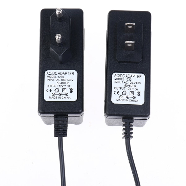 DC 12V 3A AC 100-240V Adapter Laddare Power Power U US