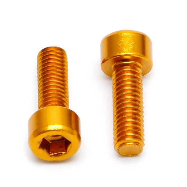 1 Par Vandflaskeholder Bolte M5 Aluminium Legering Hex Skruer Gul