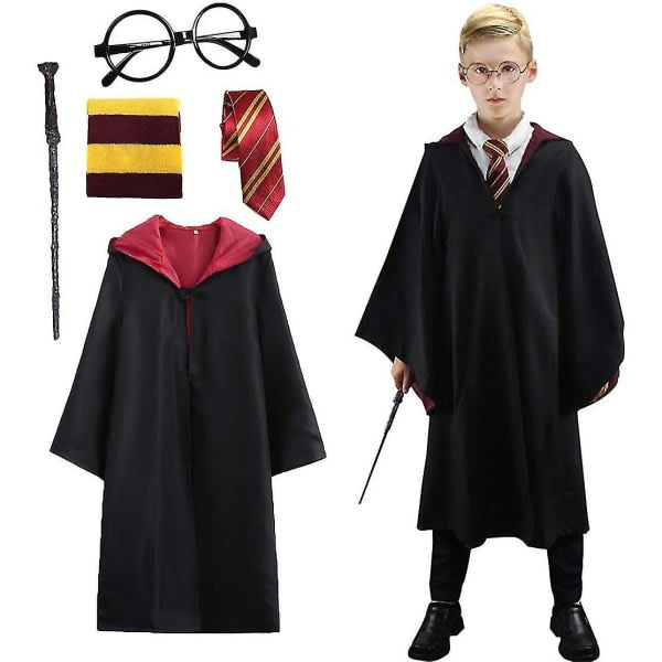 Harry Potter Ryggsäck Student Skolväska Tredelad set Gul 180CM SQBB