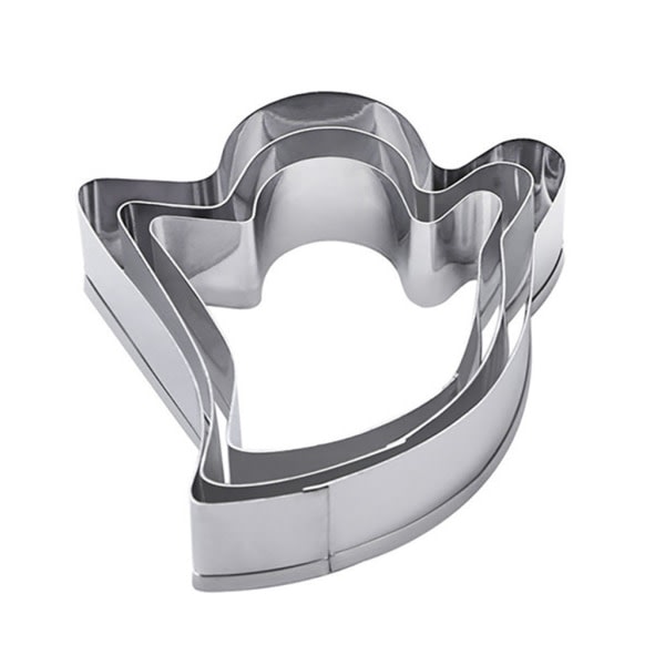 3 st rostfritt stål Halloween Ghost Cookie Cutters tårtafondant form