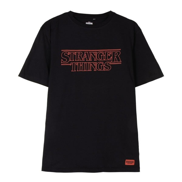 Barn T-shirt med kortärm Stranger Things Svart