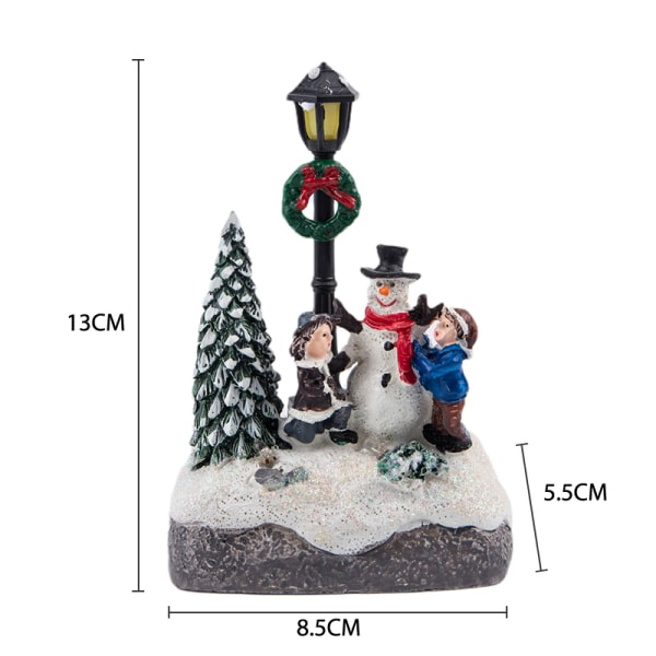 Jul LED Lighted House Bordsskiva Centerpieces Village Scene Multicolor One Size