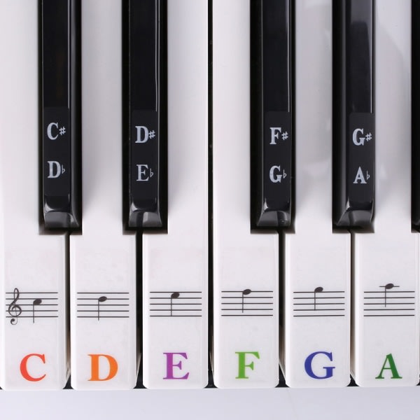 Flerfärgade pianoklistermärken Keyboard Key Note Avtagbar Note Lab Monivärinen one size Multicolor one size