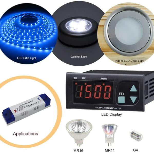 5A 60W LED Strømforsyning, 60W LED Transformator LED Driver DC 12V 5A, Universell AC DC Regulert Switching Strømforsyning 2stk