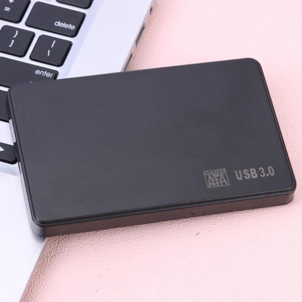 Harddisk til Case Box Ekstern USB 3.0 2.5 Tommer Sata Seriel SDD Kabinet 6 Gbps Sort
