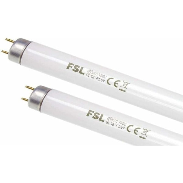 T8 10W Erstatningspære for Fluefangerlampe, UV-rør for Myggdreper/Insektdreper 20W (2 stk)