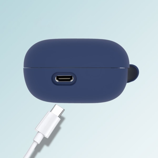Støvttett deksel for QCY T13ANC hodetelefonetui Anti-fallbeskyttelse Høy elastisk oppbevaringsboks Headsetvesker Lyseblå Light Blue