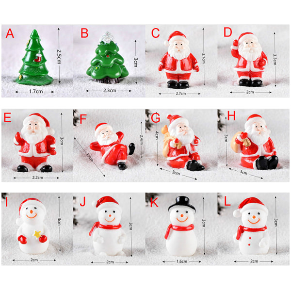 Juletræ Snemand DIY Miniature Haveindretning Julemanden M Rød 1stk Red 1pc