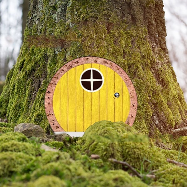 Miniatyr Fé Gnome Dörr Figurer Älv Fé Trädgård Dekor 2
