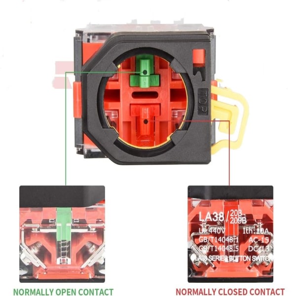 22 mm nyckelbrytare 440V 10A 1NO1NC Underholden power Låsning