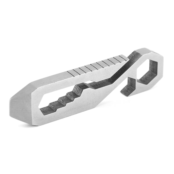 Nyckelring i rostfritt stål Multi Tool 8 i 1 EDC-utrustning utomhusutrustning Platt skruvmejsel sexkantsnyckel 5/6/7/8 mm