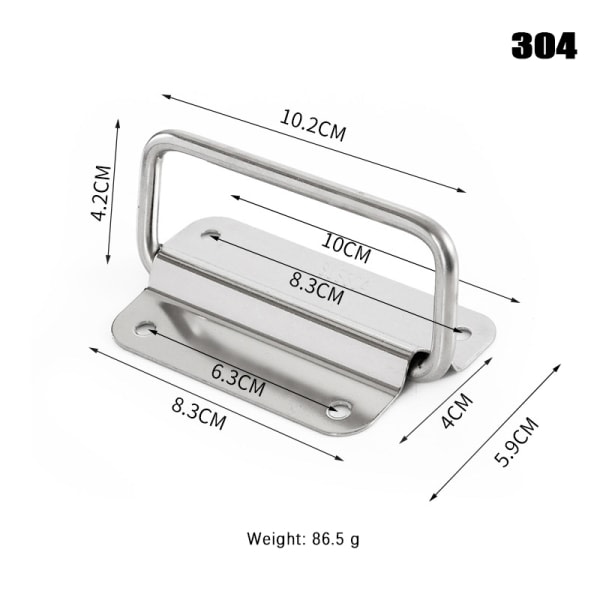 Skap Flight Case Solid Møbel Hardware Foldbart Håndtak For Sølv A6 Silver A6