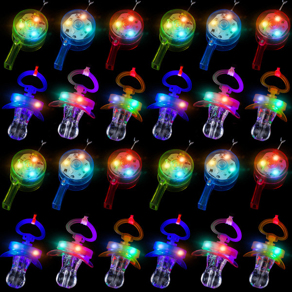 24 kappaletta hohtavia juhlatarvikkeita, mukaan lukien 12 kappaletta LED-sinisiä 12 kpl Blue 12Pcs