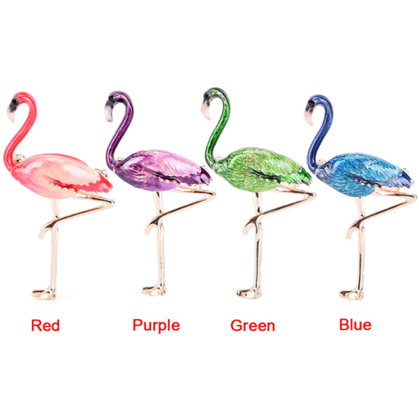 4st Vivid Flamingo Brosch Unisex Dam och Herr Brosch Pin