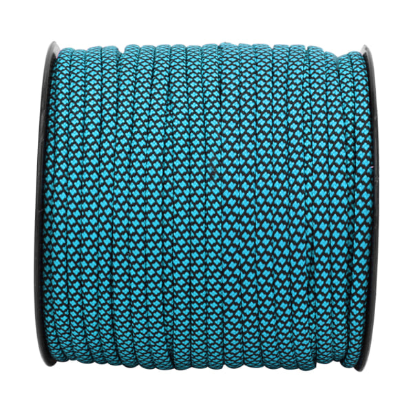 50M 4MM Paksu 7-ydininen Paracord Pelastus Solmu Lanyard Leirintäköysi Ulkoilma Rannekkeen Kudontaan Sininen Musta
