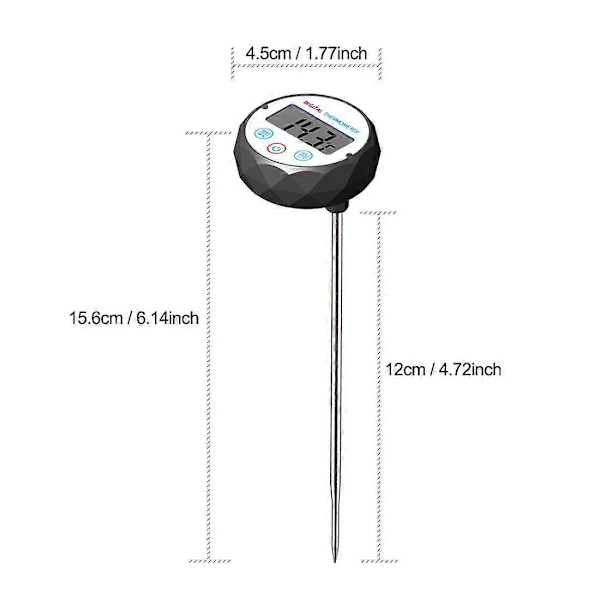 Portabel Kött BBQ Mjölk Kaffe Sond Termometer Elektronisk Testare