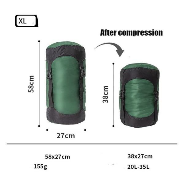 Krympsovsäck Vattentät Torrpåse GRÖN XL