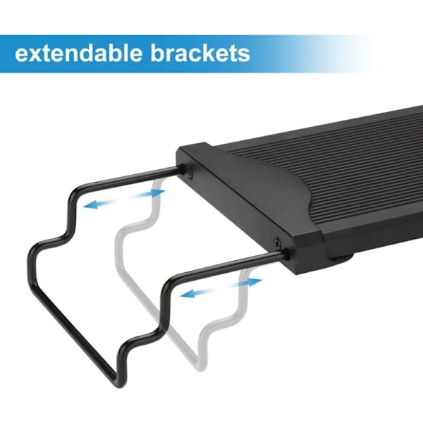 12W LED Akvarielys Universal Pasform Overfladelampe med Timer, 30-50cm