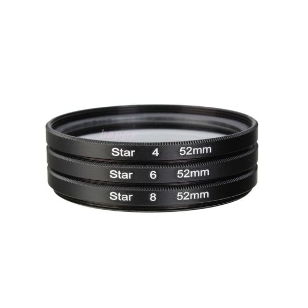 49/52/55/58/62/67/77mm Tähtisuodatinsetti 4 6 8 Pistettä Tähti Linssin Vaikutukset DSLR-kameran Suodatin Valokuvaus Tarvikkeet 58mm