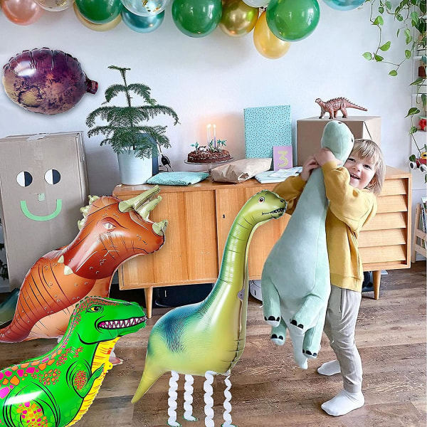 Dinosaurie Balloner 6 stk Gående Dinosaurie Balloner D