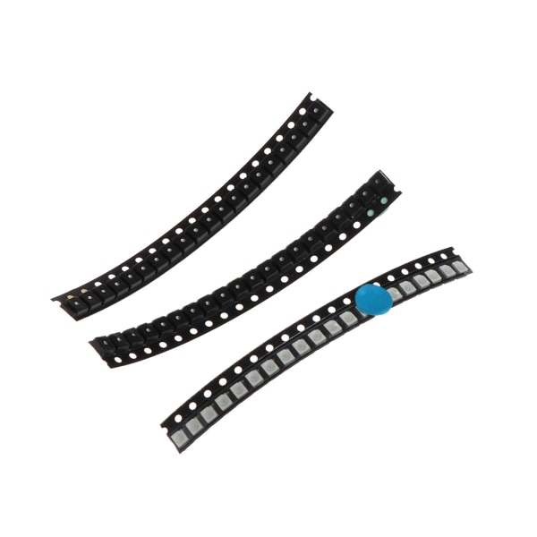 100 stk 5 Farger SMD 3528 1210 LED Lys Rød Grønn Blå Gul Hvit Sortiment K