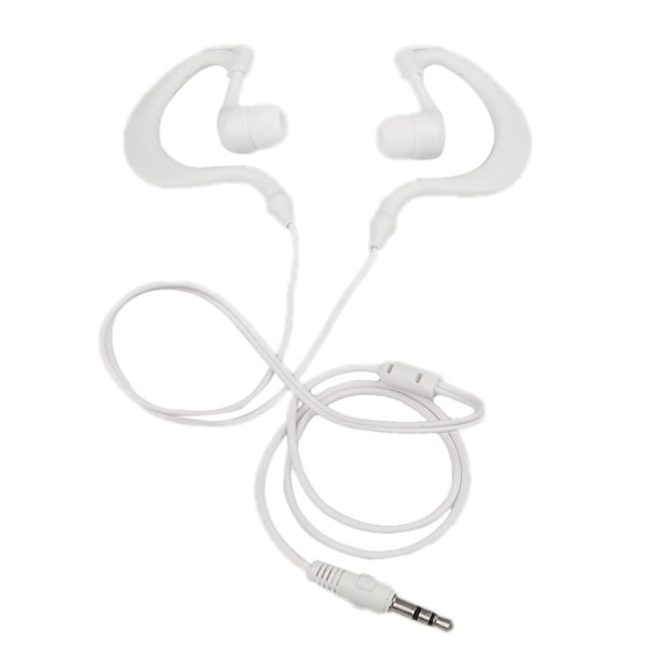3,5 mm Earhook Sport Headset Headset Hørlur til iPod MP3-afspiller Vit