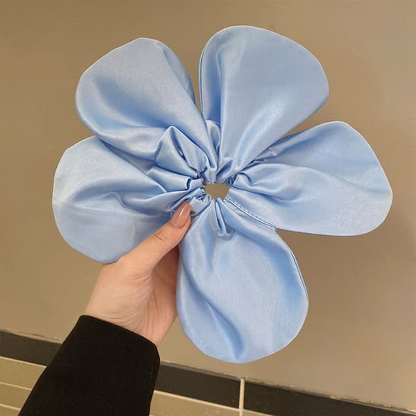 Dam Stor Blomma Hårband Flick Hårring Blue
