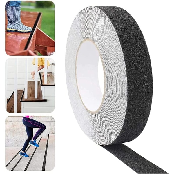 Liukumaton itseliimautuva teippi 15M x 25MM portaisiin, PVC liukueste turvakahva