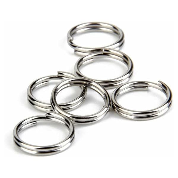 Spaltringe til nøgleringe 1,2 mm x 12 mm Pakke med 100 stk. - Sølv