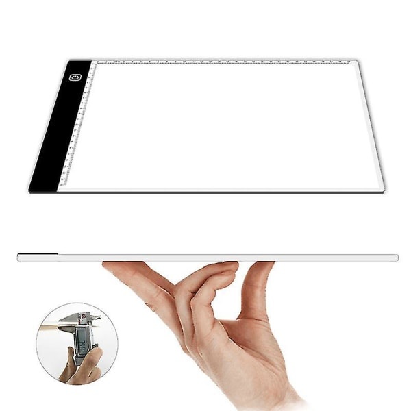A4 LED-valopöytä Kopiointitaulu Digitaalinen piirtopöytä Maalaus Kopiointitabletti USB-kaapelilla