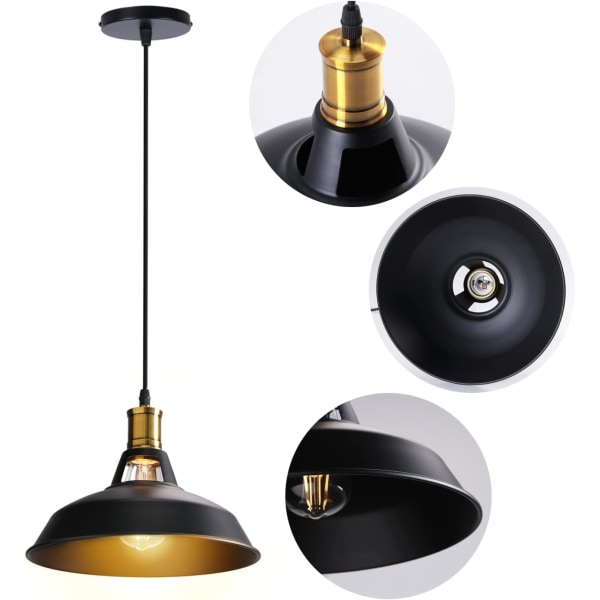 Vintage industriell taklampa E27 LED-pære Retro Cei