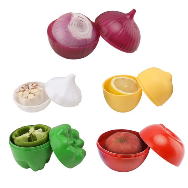5 Pieces Refrigerator Vegetable Storage, Tomato Onion Storage Container, Fruit Food Kitchen Drawer with Lid, Reusable Vegetable Lime Fresh Storage Box