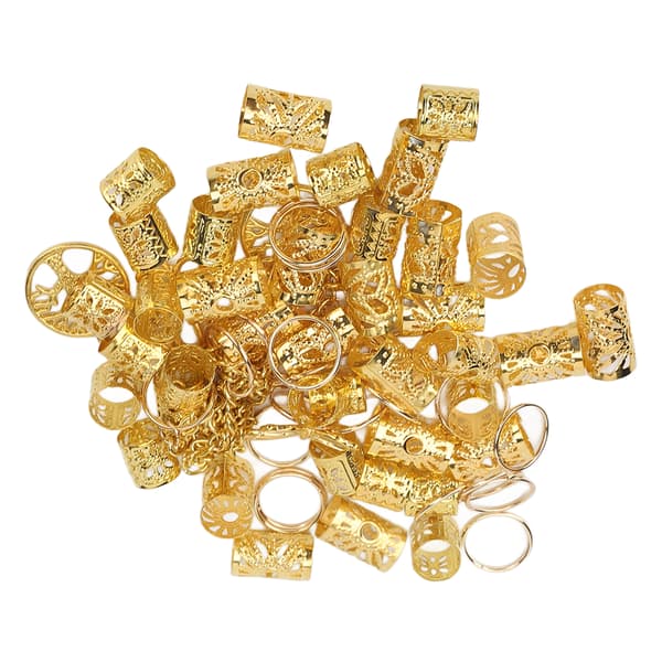 Guld Hule Dreadlock Manchetter Ringe til Hårfletninger, DIY Tilbehør, Unisex 0.1