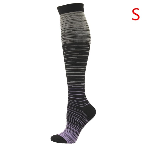 Strumpa Gradient Kompresjon Blandad Färg Tryck Mid-tubeSpor A11 ONESIZE A11 ONESIZE