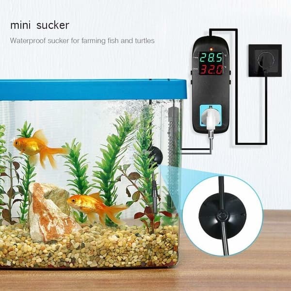 Mikrocomputer Digital Temperaturregulator - Elektronisk Termostat med LCD-display